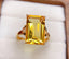 14K GOLD 7 CT NATURAL CITRINE & DIAMOND RING