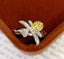 14K GOLD 0.28 CT NATURAL YELLOW DIAMOND & DIAMOND RING