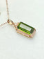 14K GOLD 2.3 CT NATURAL TOURMALINE & DIAMOND PENDANT( WITHOUT CHAIN )