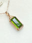 14K GOLD 2.3 CT NATURAL TOURMALINE & DIAMOND PENDANT( WITHOUT CHAIN )