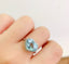 14K GOLD 5.16 CT NATURAL AQUAMARINE & DIAMOND RING