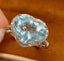 14K GOLD 5.16 CT NATURAL AQUAMARINE & DIAMOND RING