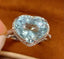 14K GOLD 5.16 CT NATURAL AQUAMARINE & DIAMOND RING