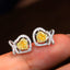 14K GOLD 0.52 CT NATURAL COLOR DIAMOND EARRINGS