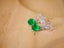 14K GOLD 1.59 CTW VIVID GREEN NATURAL EMERALD & DIAMOND EARRINGS