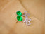 14K GOLD 1.59 CTW VIVID GREEN NATURAL EMERALD & DIAMOND EARRINGS