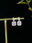 14K GOLD 0.73 CTW NATURAL PINK DIAMOND & DIAMOND EARRINGS