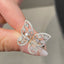 14K GOLD 0.75 CT NATURAL H DIAMOND & BUTTERFLY RING