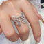 14K GOLD 0.75 CT NATURAL H DIAMOND & BUTTERFLY RING
