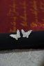 14K GOLD 0.2 CT NATURAL H DIAMOND & BUTTERFLY EARRINGS