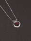 14K GOLD 0.27 CTW NATURAL RUBY & DIAMOND NECKLACE