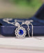 14K GOLD 1.92 CTW NATURAL SAPPHIRE & DIAMOND NECKLACE