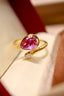 14K GOLD 1.26 CTW NATURAL PADPARADSCHA SAPPHIRE & DIAMOND RING