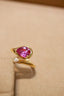 14K GOLD 1.26 CTW NATURAL PADPARADSCHA SAPPHIRE & DIAMOND RING