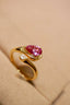 14K GOLD 1.26 CTW NATURAL PADPARADSCHA SAPPHIRE & DIAMOND RING