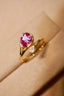 14K GOLD 1.26 CTW NATURAL PADPARADSCHA SAPPHIRE & DIAMOND RING