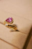 14K GOLD 1.26 CTW NATURAL PADPARADSCHA SAPPHIRE & DIAMOND RING