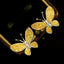 14K GOLD 0.72 CT NATURAL COLOR DIAMOND & BUTTERFLY EARRINGS