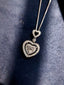 GIA CERTIFIED 14K GOLD 0.3 CT NATURAL G SI2 HEART DIAMOND NECKLACE