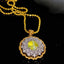 14K GOLD 1.28 CT NATURAL CAT'S?EYE CHRYSOBERYL & DIAMOND PENDANT( WITHOUT CHAIN )