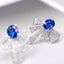 14K GOLD 2.5 CTW NATURAL SAPPHIRE & DIAMOND EARRINGS