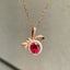14K GOLD 0.72 CT NATURAL RUBY & DIAMOND PENDANT( WITHOUT CHAIN )