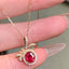 14K GOLD 0.72 CT NATURAL RUBY & DIAMOND PENDANT( WITHOUT CHAIN )