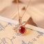 14K GOLD 0.72 CT NATURAL RUBY & DIAMOND PENDANT( WITHOUT CHAIN )