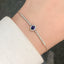 14K GOLD 0.57 CTW VIVID BLUE NATURAL SAPPHIRE & DIAMOND BRACELET