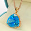 14K GOLD 20.10 CT NATURAL TOPAZ & ZIRCON PENDANT( WITHOUT CHAIN )