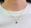 14K GOLD 0.8 CT NATURAL SAPPHIRE & DIAMOND PENDANT( WITHOUT CHAIN )