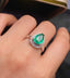 14K GOLD 1.93 CT NATURAL EMERALD & DIAMOND RING