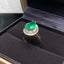 14K GOLD 1.93 CT NATURAL EMERALD & DIAMOND RING