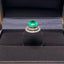 14K GOLD 1.93 CT NATURAL EMERALD & DIAMOND RING