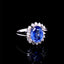 14K GOLD 2.94 CTW NATURAL SAPPHIRE & DIAMOND RING