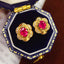 14K GOLD 0.9 CT NATURAL RUBY & DIAMOND EARRINGS