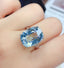 14K GOLD 13.86 CT NATURAL AQUAMARINE & DIAMOND RING