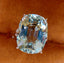 14K GOLD 13.86 CT NATURAL AQUAMARINE & DIAMOND RING