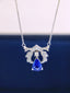 14K GOLD 1.33 CTW NATURAL SAPPHIRE & DIAMOND NECKLACE