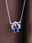 14K GOLD 1.33 CTW NATURAL SAPPHIRE & DIAMOND NECKLACE