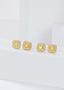 14K GOLD 0.75 CTW NATURAL YELLOW DIAMOND & DIAMOND EARRINGS