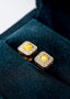 14K GOLD 0.75 CTW NATURAL YELLOW DIAMOND & DIAMOND EARRINGS