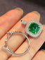 14K GOLD 3.52 CTW VIVID GREEN NATURAL EMERALD & DIAMOND RING/PENDANT( WITHOUT CHAIN )