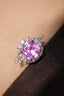 14K GOLD 2.76 CTW NATURAL PADPARADSCHA SAPPHIRE & DIAMOND RING