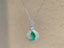 14K GOLD 0.78 CTW NATURAL EMERALD & DIAMOND PENDANT( WITHOUT CHAIN )