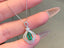 14K GOLD 0.78 CTW NATURAL EMERALD & DIAMOND PENDANT( WITHOUT CHAIN )