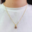 14K GOLD 0.7 CT NATURAL SAPPHIRE & DIAMOND PENDANT( WITHOUT CHAIN )