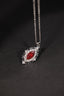 14K GOLD 1.50 CTW NATURAL RUBY & DIAMOND NECKLACE