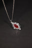 14K GOLD 1.50 CTW NATURAL RUBY & DIAMOND NECKLACE