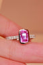 14K GOLD 1.34 CTW NATURAL PADPARADSCHA SAPPHIRE & DIAMOND RING